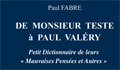 Fiche du Monsieur Teste et Paul valéry