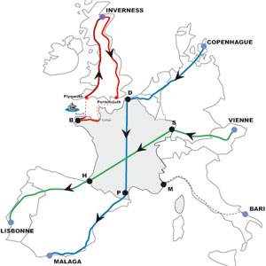 carte des EuroDiagonales 2000-2003